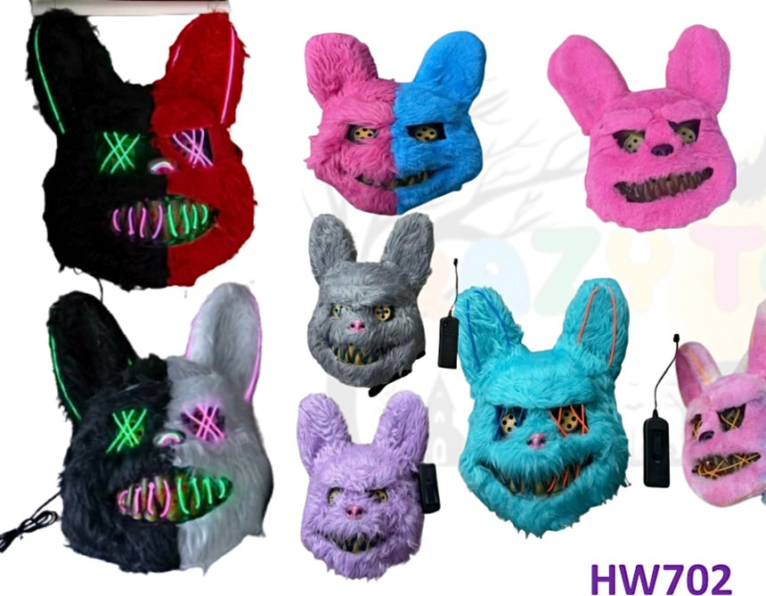 Máscara LED Conejo Peluche – Doble Luz Brillante