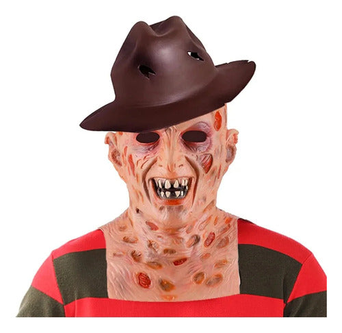 🩸 MEGA COMBO FREDDY KRUEGER – Máscara de Látex + Accesorios