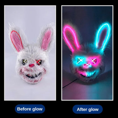 Máscara LED Conejo Peluche – Doble Luz Brillante