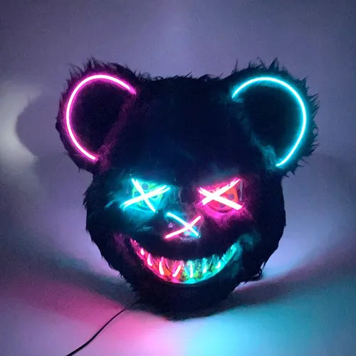 Máscara LED Oso Peluche – Doble Luz Brillante