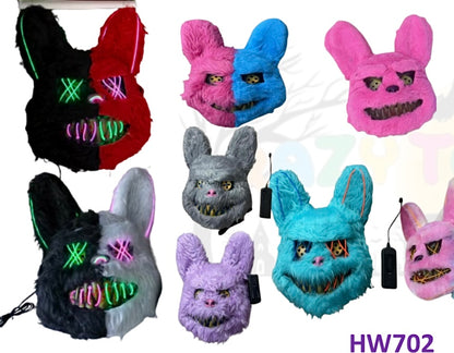 Máscara LED Conejo Peluche – Doble Luz Brillante
