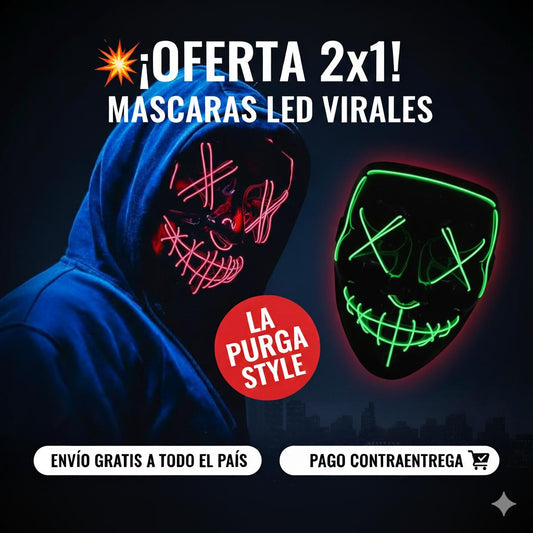 PROMO 2x1 MÁSCARAS LED DE LA PURGA 🔥