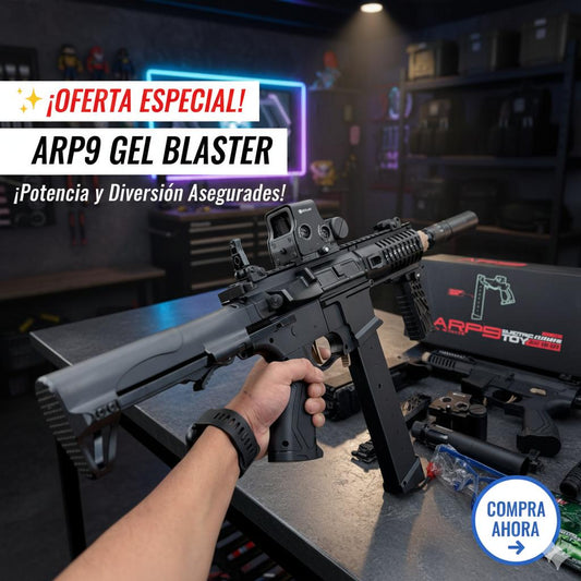 ARP9 GEL BLASTER – RECARGABLE + ACCESORIOS